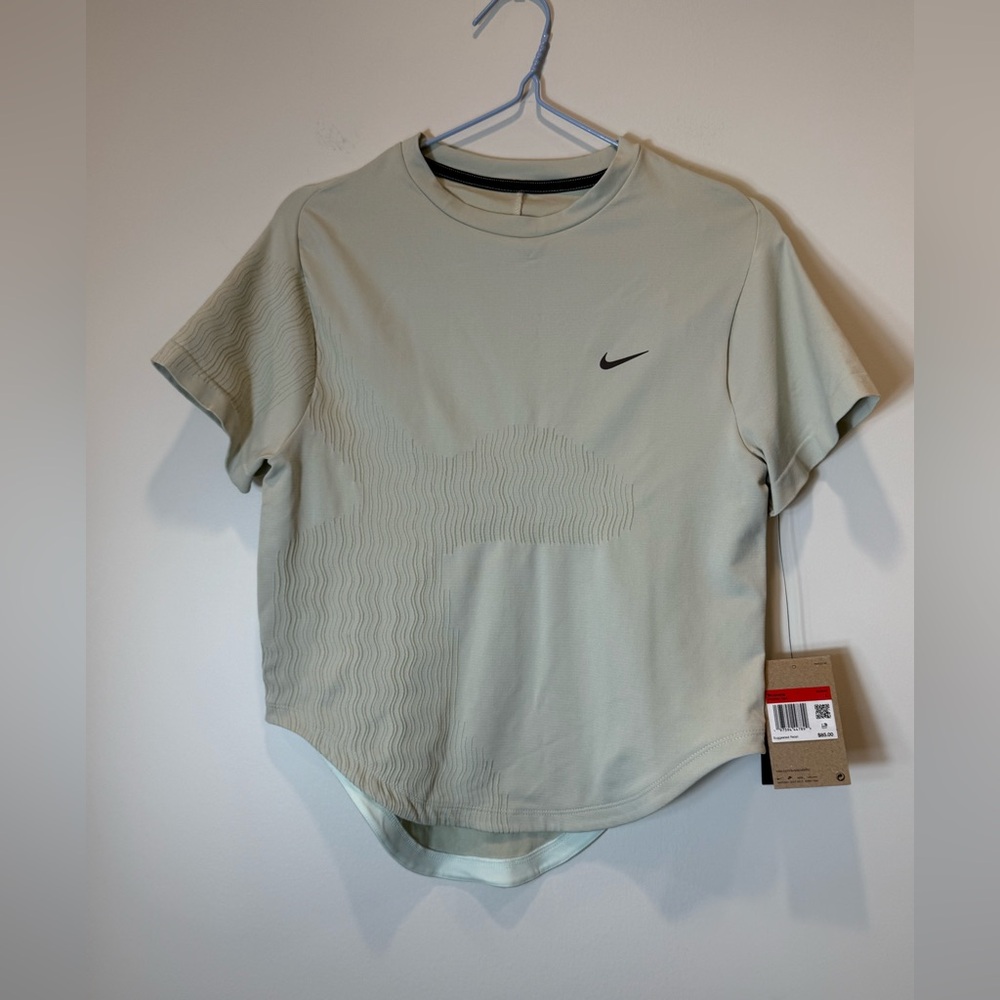 Nike Running Division Women's Dri-FIT ADV Short-Sleeve Top Cream Size Large